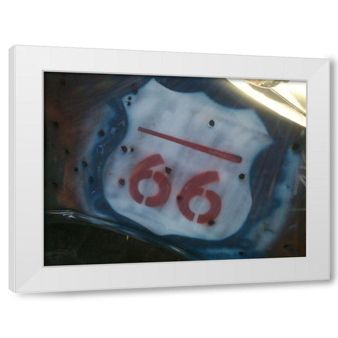 66 White Modern Wood Framed Art Print by Grayscale