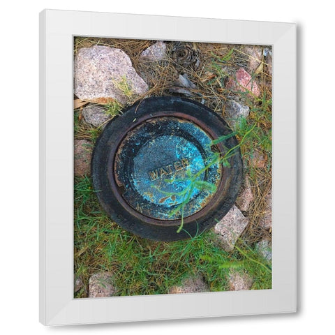 Water Cover V White Modern Wood Framed Art Print by Grayscale