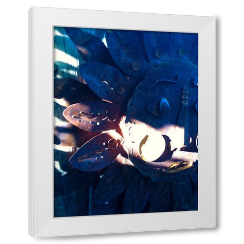 Sun Face White Modern Wood Framed Art Print by Grayscale