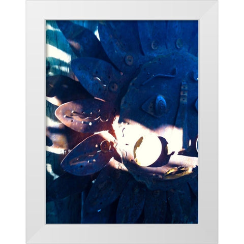 Sun Face White Modern Wood Framed Art Print by Grayscale