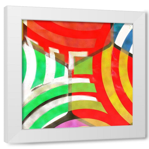 Graffiti in Red 1 White Modern Wood Framed Art Print by Tenoever, William