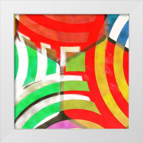 Graffiti in Red 1 White Modern Wood Framed Art Print by Tenoever, William