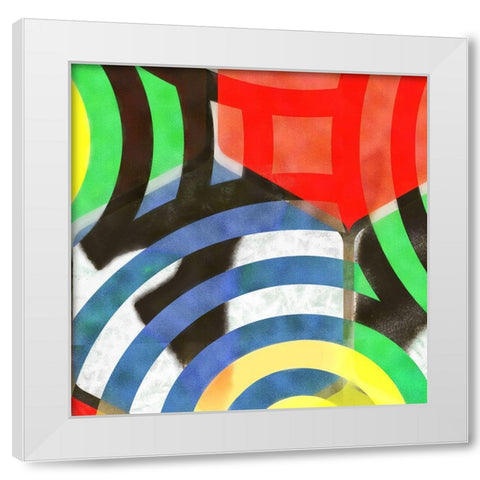 Graffiti in Red 2 White Modern Wood Framed Art Print by Tenoever, William
