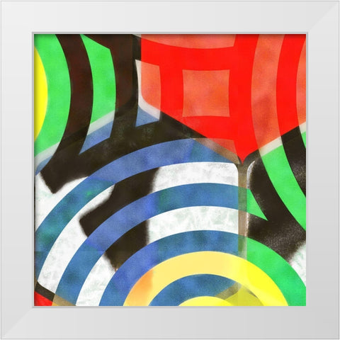 Graffiti in Red 2 White Modern Wood Framed Art Print by Tenoever, William