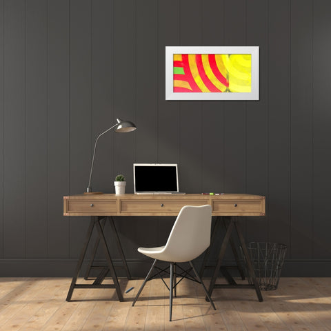 Graffiti in Red 3 White Modern Wood Framed Art Print by Tenoever, William