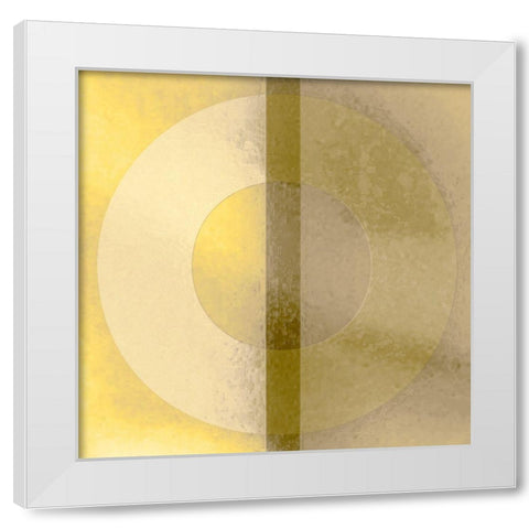 Gong White Modern Wood Framed Art Print by Tenoever, William