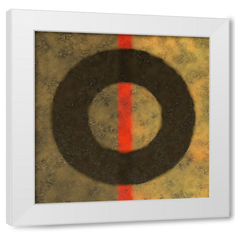 Red Line White Modern Wood Framed Art Print by Tenoever, William