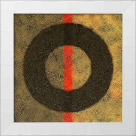 Red Line White Modern Wood Framed Art Print by Tenoever, William