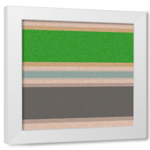 Soft Stripes 6 White Modern Wood Framed Art Print by Tenoever, William