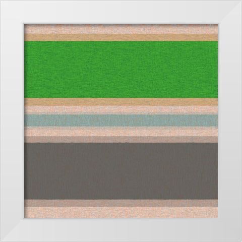 Soft Stripes 6 White Modern Wood Framed Art Print by Tenoever, William