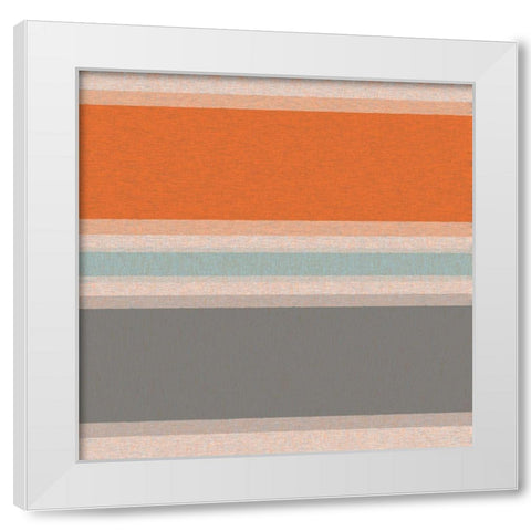 Soft Stripes 7 White Modern Wood Framed Art Print by Tenoever, William
