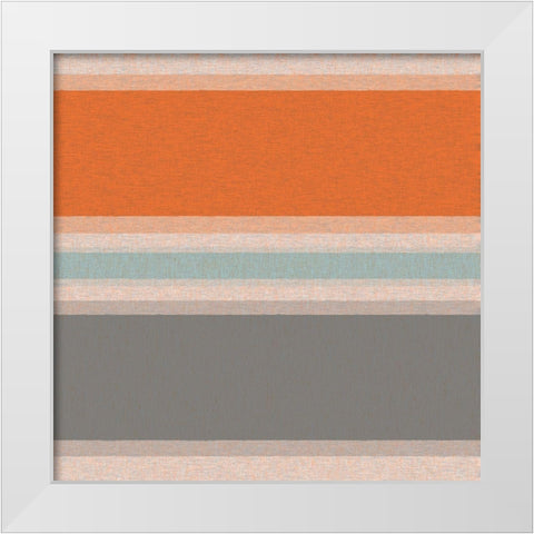 Soft Stripes 7 White Modern Wood Framed Art Print by Tenoever, William