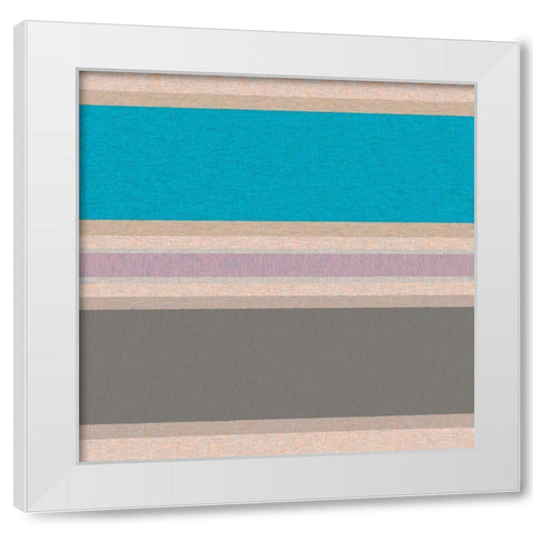Soft Stripes 9 White Modern Wood Framed Art Print by Tenoever, William