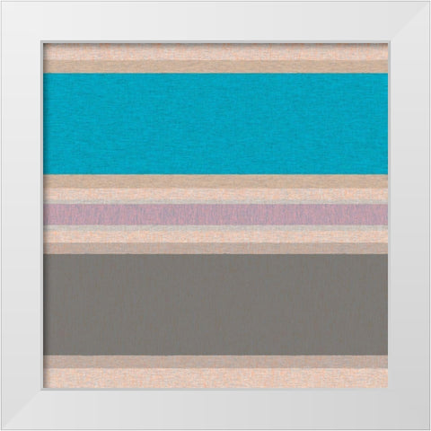 Soft Stripes 9 White Modern Wood Framed Art Print by Tenoever, William