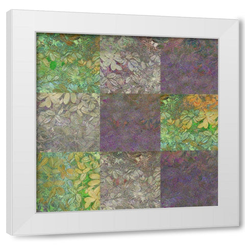 Flora Square 1 White Modern Wood Framed Art Print by Tenoever, William