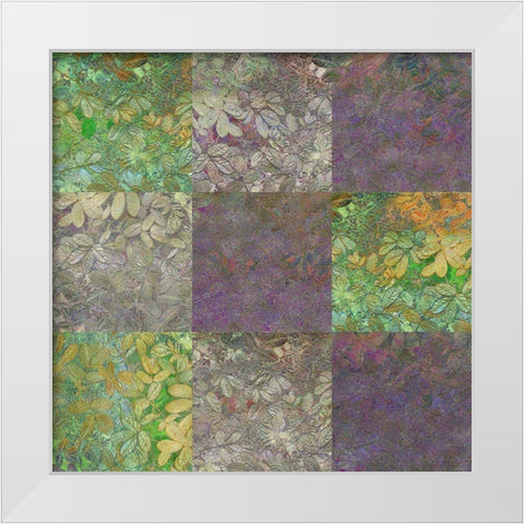 Flora Square 1 White Modern Wood Framed Art Print by Tenoever, William