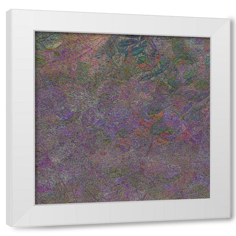 Flora Square 1c White Modern Wood Framed Art Print by Tenoever, William