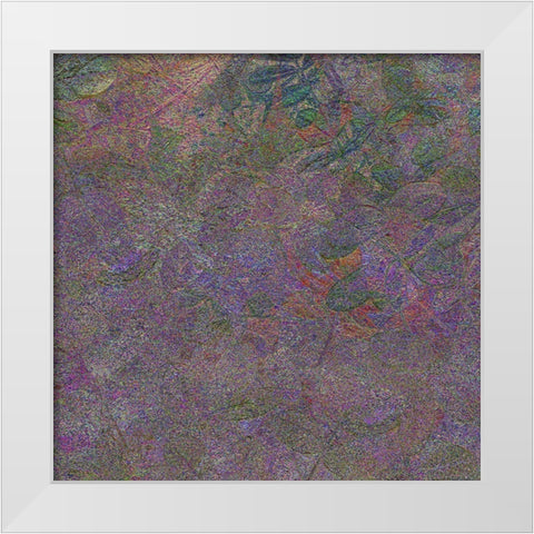 Flora Square 1c White Modern Wood Framed Art Print by Tenoever, William