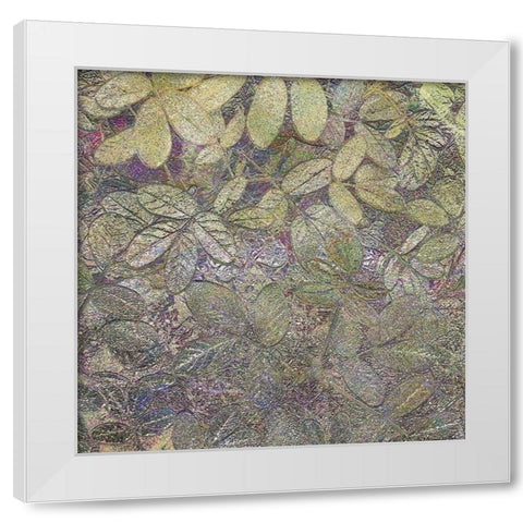 Flora Square 1d White Modern Wood Framed Art Print by Tenoever, William