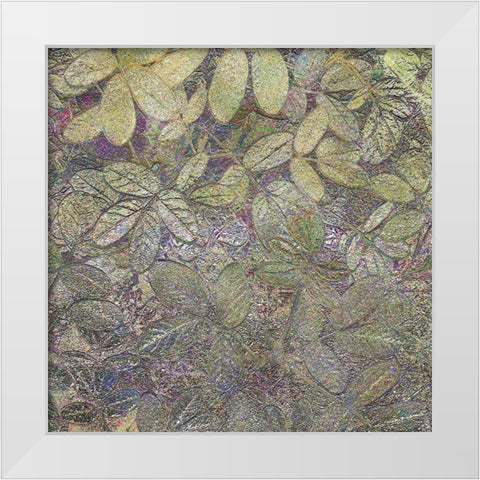 Flora Square 1d White Modern Wood Framed Art Print by Tenoever, William