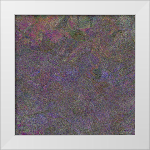 Flora Square 1f White Modern Wood Framed Art Print by Tenoever, William