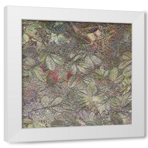 Flora Square 1g White Modern Wood Framed Art Print by Tenoever, William