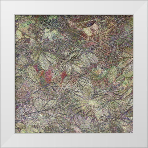 Flora Square 1g White Modern Wood Framed Art Print by Tenoever, William