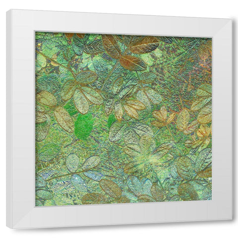 Flora Square 1h White Modern Wood Framed Art Print by Tenoever, William
