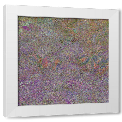 Flora Square 1I White Modern Wood Framed Art Print by Tenoever, William
