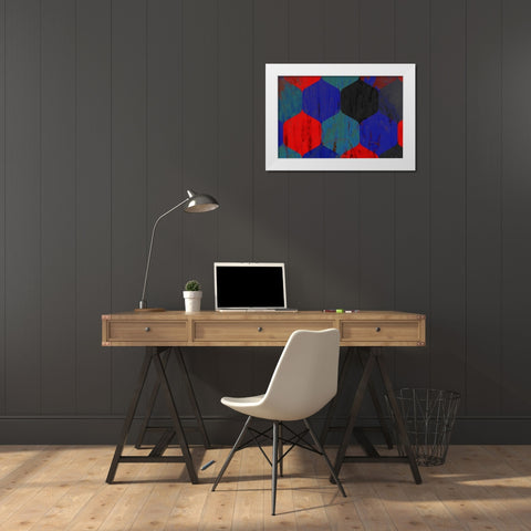 Hexaflora5 White Modern Wood Framed Art Print by Tenoever, William