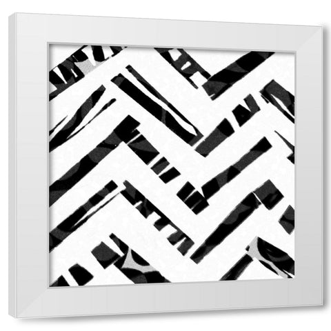 WickerPattern White Modern Wood Framed Art Print by Tenoever, William