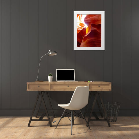Antelope Canyon I White Modern Wood Framed Art Print by Popcorn