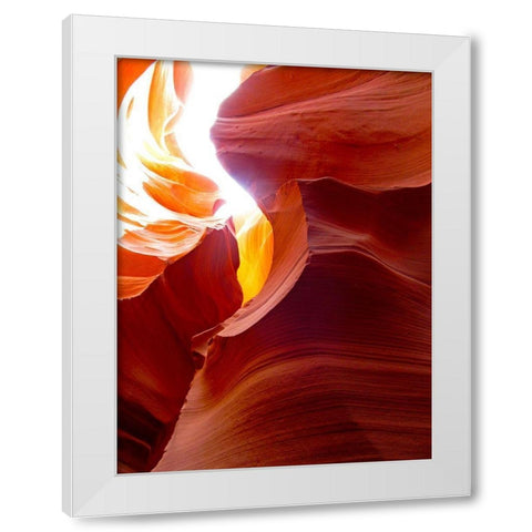 Antelope Canyon I White Modern Wood Framed Art Print by Popcorn