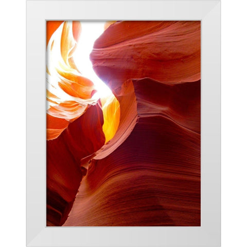 Antelope Canyon I White Modern Wood Framed Art Print by Popcorn