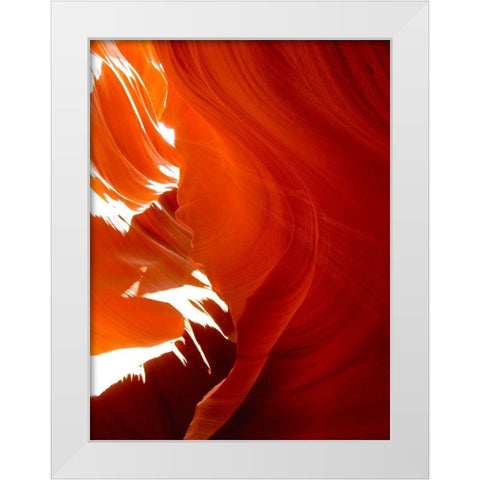 Antelope Canyon III White Modern Wood Framed Art Print by Popcorn