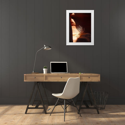 Antelope Canyon V White Modern Wood Framed Art Print by Popcorn