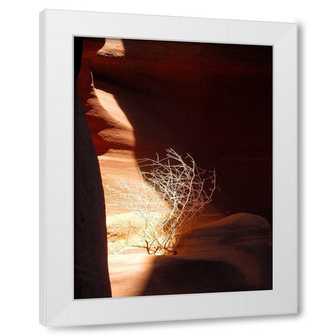 Antelope Canyon V White Modern Wood Framed Art Print by Popcorn