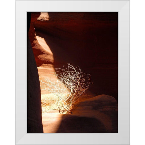 Antelope Canyon V White Modern Wood Framed Art Print by Popcorn