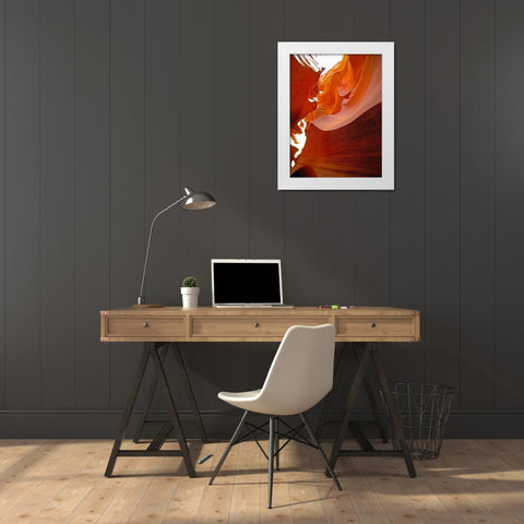 Antelope Canyon VI White Modern Wood Framed Art Print by Popcorn