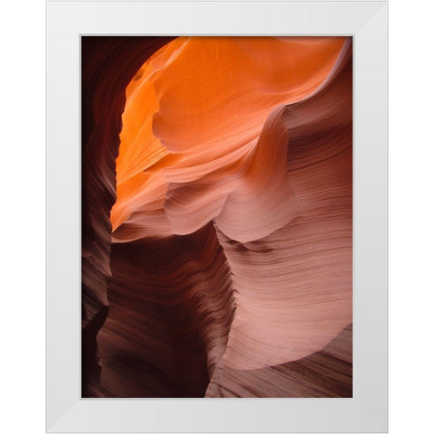 Antelope Canyon VIII White Modern Wood Framed Art Print by Popcorn