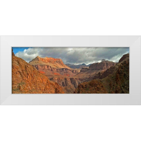 Grand Canyon 12 White Modern Wood Framed Art Print by Popcorn