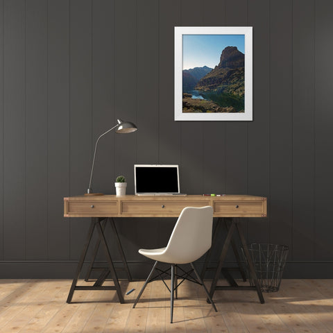 Arizona Hot Springs White Modern Wood Framed Art Print by Popcorn
