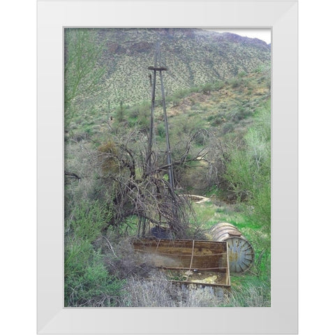 Dixie Mine White Modern Wood Framed Art Print by Popcorn
