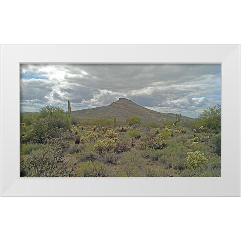 Brown’s Mountain White Modern Wood Framed Art Print by Popcorn