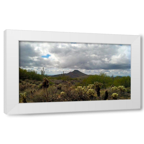 Brown’s Mountain White Modern Wood Framed Art Print by Popcorn