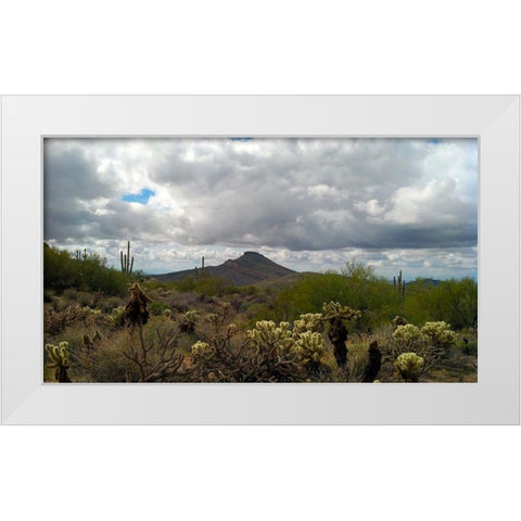Brown’s Mountain White Modern Wood Framed Art Print by Popcorn