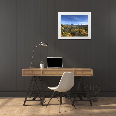 Wildflowers XXV White Modern Wood Framed Art Print by Popcorn