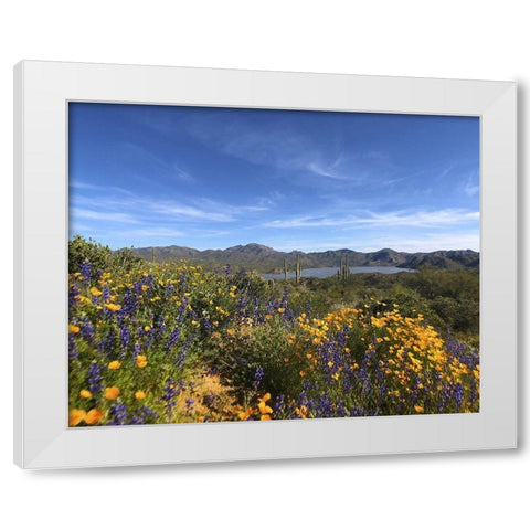 Wildflowers XXV White Modern Wood Framed Art Print by Popcorn