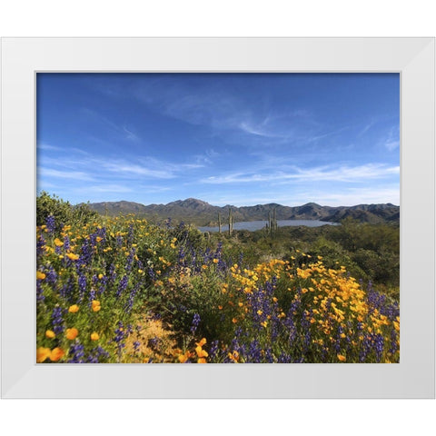 Wildflowers XXV White Modern Wood Framed Art Print by Popcorn