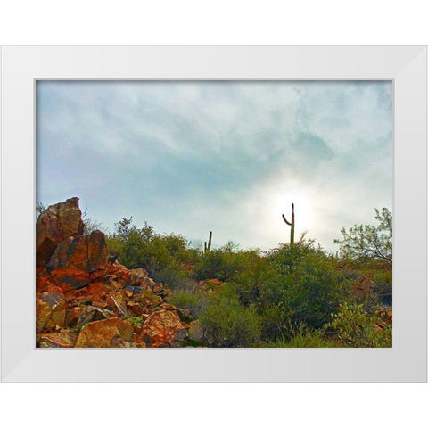Desert Scape 14 White Modern Wood Framed Art Print by Tenoever, William